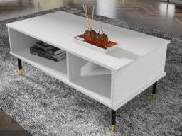 Arte Modern Sherwood Coffee Table In White W1100mm X H450mm X D550mm - thumbnail 3