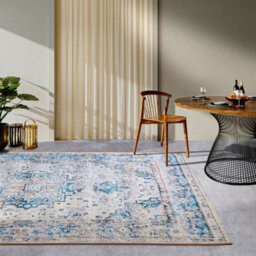 The Rugs Villeroy & Boch 1767 Indoor Outdoor Rug - Flat Woven Durable Polyester In Blue - thumbnail 6
