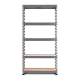 Rb Boss Garage Shelving Unit Fastlok 5 Shelf Mdf Galvanised Steel (H)1800mm (W)900mm (D)450mm, Pack Of 2 - thumbnail 2