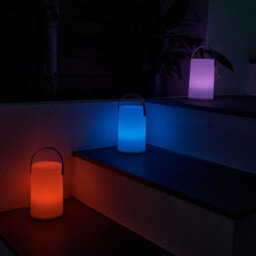Valuelights Daomu Integrated Led Colour Changing Rechargeable Ip44 Rated Outdoor White Lantern Table Lamp - thumbnail 3