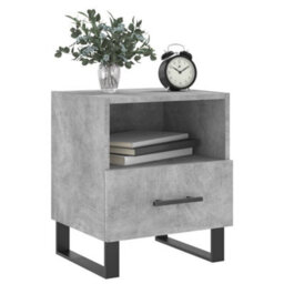 Berkfield Bedside Cabinet Concrete Grey 40X35X47.5 Cm Engineered Wood - thumbnail 8