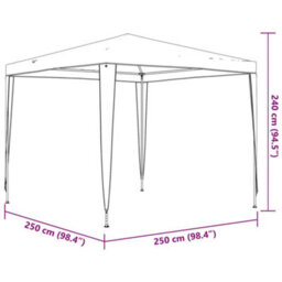 Walplus Party Tent Garden Gazebo Canopy 2.5X2.5 M White - thumbnail 7
