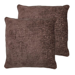 Homespace Direct Ltd Belmont Cushions With Covers Set Of 2 Chenille Texture Filled Square Cushion Decorative 55X55Cm Dusky - thumbnail 1