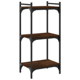 Berkfield Bookcase 3-Tier Brown Oak 40X30X86 Cm Engineered Wood - thumbnail 6