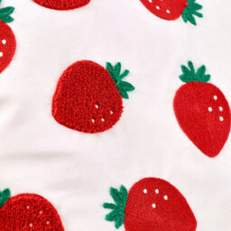 Catherine Lansfield Strawberry Embroidered 45X45Cm Cushion Red - thumbnail 2