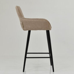 Lakeland Furniture Hamilton Fawn Brown Black Fixed Leg Base Bar Stool - thumbnail 5