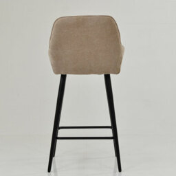 Lakeland Furniture Hamilton Fawn Brown Black Fixed Leg Base Bar Stool - thumbnail 6