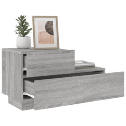 Vidaxl Bedside Cabinet With Led Lights Grey Sonoma 70X36X40.5 Cm - thumbnail 4