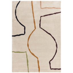 Multicoloured Modern Handmade Multi Abstract Wool Rug For Bedroom Living Room & Dining Room-120Cm X 170Cm - thumbnail 1