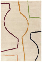 Multicoloured Modern Handmade Multi Abstract Wool Rug For Bedroom Living Room & Dining Room-120Cm X 170Cm - thumbnail 5