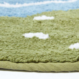 Homescapes Cotton Tufted Green Bird Kids Rug - thumbnail 3