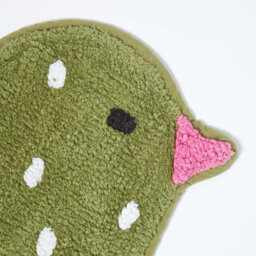 Homescapes Cotton Tufted Green Bird Kids Rug - thumbnail 2