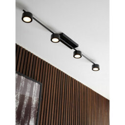 Nordlux Clyde 4-Rail Indoor Bedroom Living Dining Bathroom Spot Light In Black (Diam) 8.5Cm - thumbnail 5