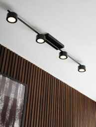 Nordlux Clyde 4-Rail Indoor Bedroom Living Dining Bathroom Spot Light In Black (Diam) 8.5Cm - thumbnail 8