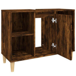 Walplus Sink Cabinet Smoked Oak 80X33X60 Cm Engineered Wood - thumbnail 7
