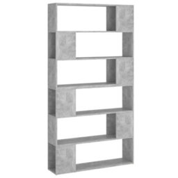 Vidaxl Book Cabinet Room Divider Concrete Grey 100X24X188 Cm Book Cabinet Room Dividers - thumbnail 2