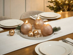 Beliani Set Of 3 Led Candles Ambrosia 11 Cm Gold - thumbnail 2