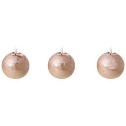 Beliani Set Of 3 Led Candles Ambrosia 11 Cm Gold - thumbnail 4