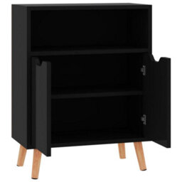 Berkfield Sideboard High Gloss Black 60X30X72 Cm Engineered Wood - thumbnail 5