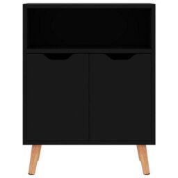 Berkfield Sideboard High Gloss Black 60X30X72 Cm Engineered Wood - thumbnail 3