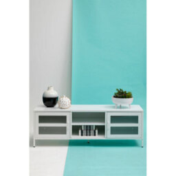Orsina Industrial Two Door White Metal Media Unit, Classic Livingroom Media Unit, Versatile Shelving Media Unit - thumbnail 6