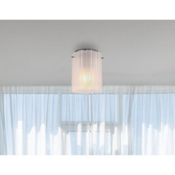 Luminosa Lighting Luminosa Tulivar Cylindrical Ceiling Light Grey Dark Satined Glass Shade 1X E27 - thumbnail 3