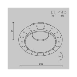 Luminosa Lighting Luminosa Share Trimless Recessed Downlight Gold 1Xgu10 - thumbnail 2