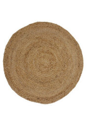 Melrose Modern Style Rugs Relay Natural Round Jute Hardwearing Durable Indoor Circular Style Area Living Room 10mm Pile Height 133X133Cm - thumbnail 3