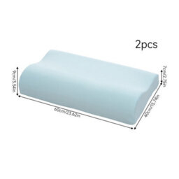 Living And Home Set Of 2 Green Cooling Memory Foam Pillows 60Cm W X 40Cm D X 9Cm H - thumbnail 9