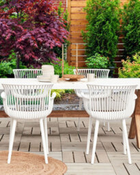 Beliani Set Of 4 Garden Chairs Pesaro White - thumbnail 2
