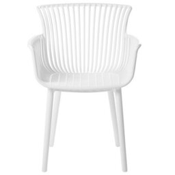 Beliani Set Of 4 Garden Chairs Pesaro White - thumbnail 6