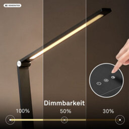 Briloner Led Desk Lamp Black 4.8W 400Lm Cct Touch Dimmer Memory Usb-C Reading Office Light Colour Changing - thumbnail 3