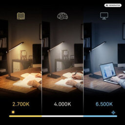 Briloner Led Desk Lamp Black 4.8W 400Lm Cct Touch Dimmer Memory Usb-C Reading Office Light Colour Changing - thumbnail 4