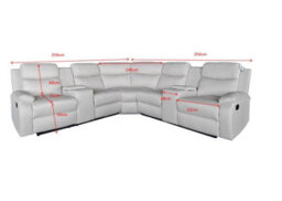DS Living Ravello Recline 5 Seater In Grey Or Cream - thumbnail 8
