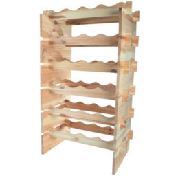 Woodeedoo Freestanding 6 Tier Wooden Wine Rack For 24 Bottles Natural Pine Tall Floor Standing Tower Furniture 50 X 32 X 92 Cm - thumbnail 8