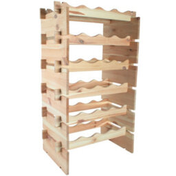 Woodeedoo Freestanding 6 Tier Wooden Wine Rack For 24 Bottles Natural Pine Tall Floor Standing Tower Furniture 50 X 32 X 92 Cm - thumbnail 7
