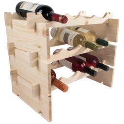Woodeedoo Freestanding 6 Tier Wooden Wine Rack For 24 Bottles Natural Pine Tall Floor Standing Tower Furniture 50 X 32 X 92 Cm - thumbnail 3