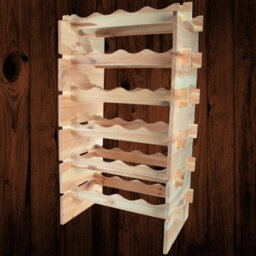 Woodeedoo Freestanding 6 Tier Wooden Wine Rack For 24 Bottles Natural Pine Tall Floor Standing Tower Furniture 50 X 32 X 92 Cm - thumbnail 2