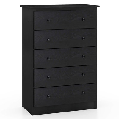 Costway 5 Drawer Dresser Modern Chest Of Drawers 115Cm Wooden Storage Organizer - image 1