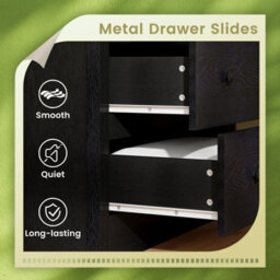 Costway 5 Drawer Dresser Modern Chest Of Drawers 115Cm Wooden Storage Organizer - thumbnail 9