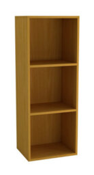 Urbn-Living Urbnliving 30Cm Height Beech 3 Tier Wooden Bookcase Shelving Display Storage Wood Shelf Shelves Cube - thumbnail 3