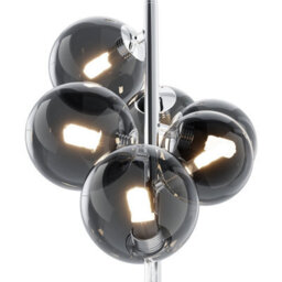 Luminosa Lighting Luminosa Maytoni Dallas Modern 6 Light Globe Pendant Ceiling Light Chrome, Smoky Shade, G9 - thumbnail 4