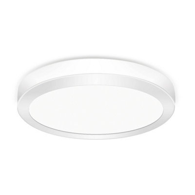 12W LED Cool White Flush Mount Ceiling Light, 1020LM 6500K - image 1
