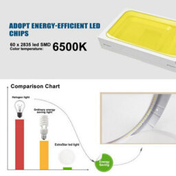 12W LED Cool White Flush Mount Ceiling Light, 1020LM 6500K - thumbnail 3