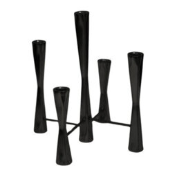 Ivyline Parker 5 Piece Black Candle Centerpiece H42Cm W27.5Cm - thumbnail 2