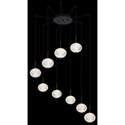 Luminosa Lighting Luminosa Aida Cluster Pendant Ceiling Light Matt Black 9X Led 3000-4500K - thumbnail 4