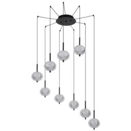 Luminosa Lighting Luminosa Aida Cluster Pendant Ceiling Light Matt Black 9X Led 3000-4500K - thumbnail 2
