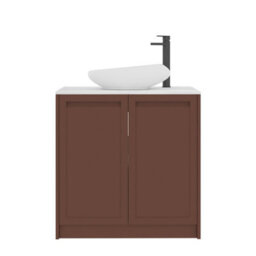 Royal Bathrooms Royal Bathroom Elmore 800mm Terracotta Clay Freestanding Countertop Bathroom Vanity Unit 2 Door With Nova Basin - thumbnail 7