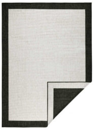 The Rugs Panama Reversible Indoor Outdoor Rug Flatweave Weatherproof Bordered In Black - thumbnail 1