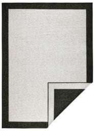 The Rugs Panama Reversible Indoor Outdoor Rug Flatweave Weatherproof Bordered In Black